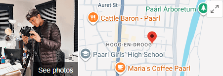 The photo and map at the top of Gen1 Media's Google Business Profile