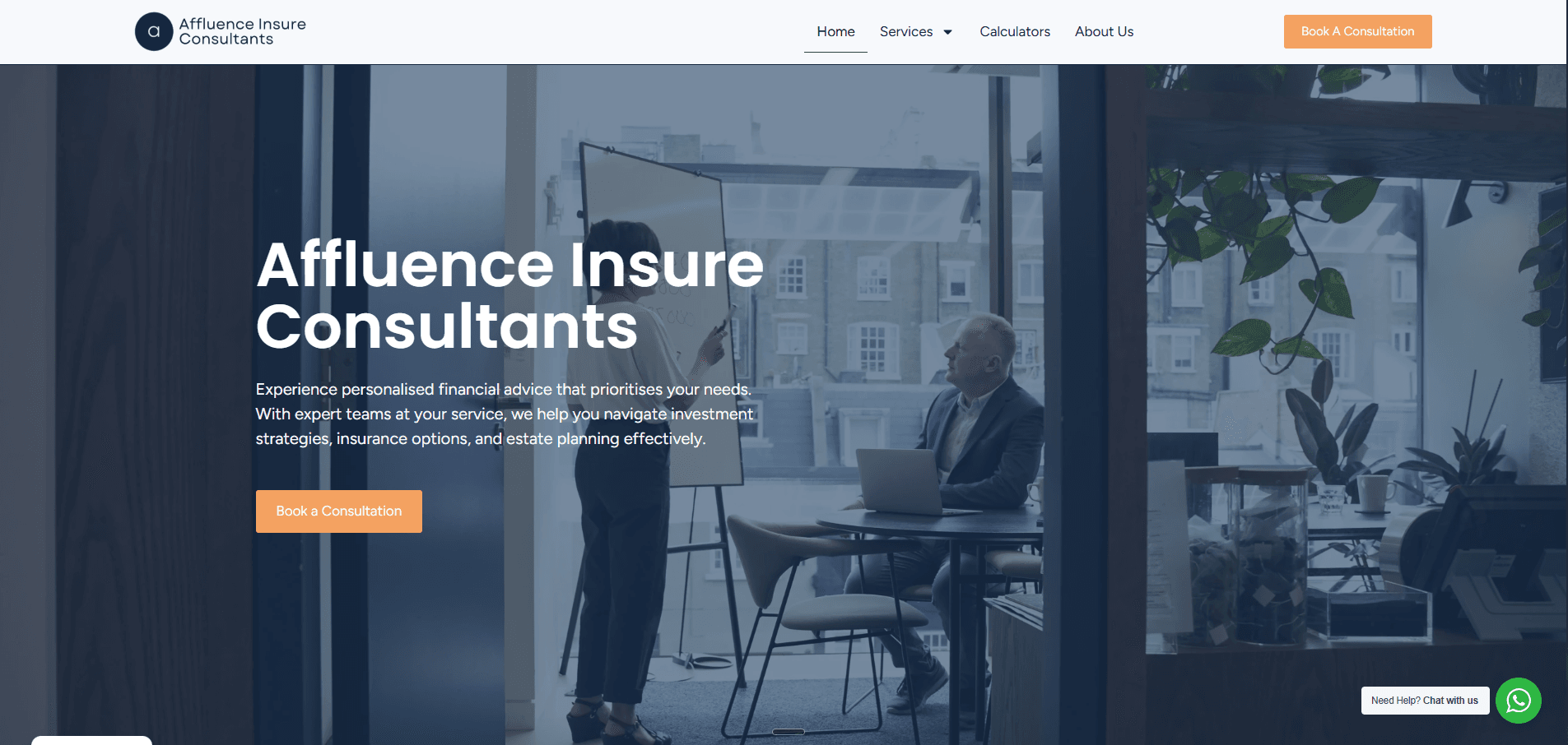 Affluence Insure Consultants website