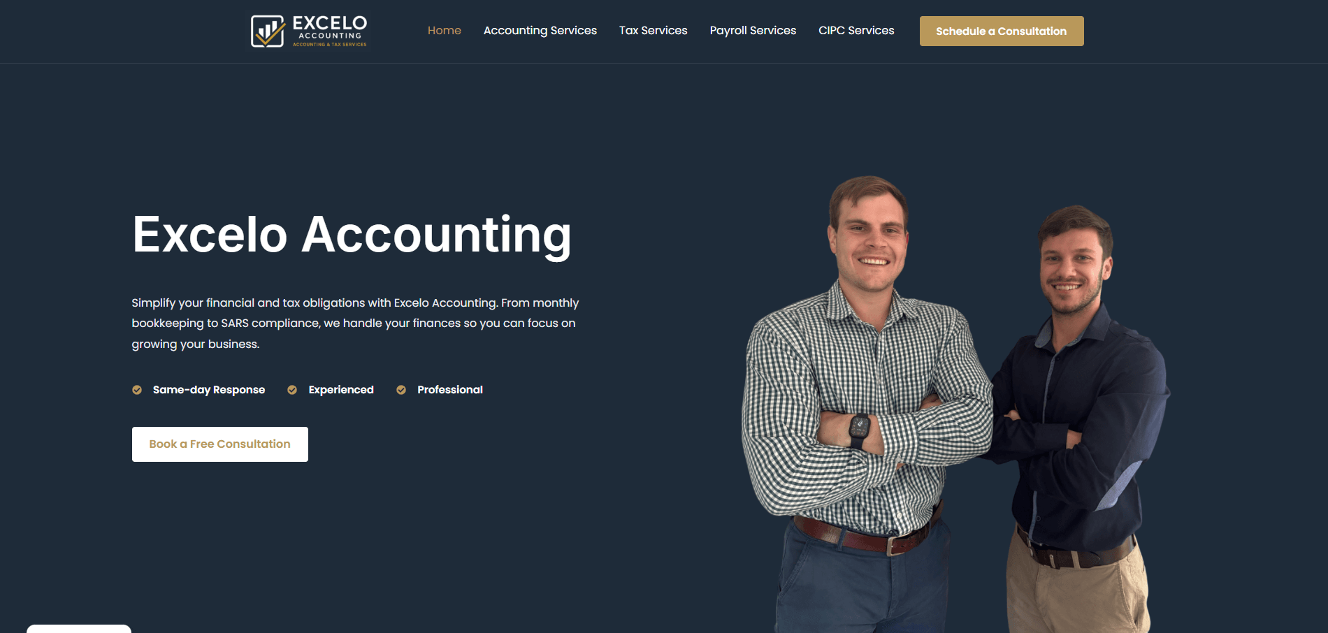 Excelo Accounting website