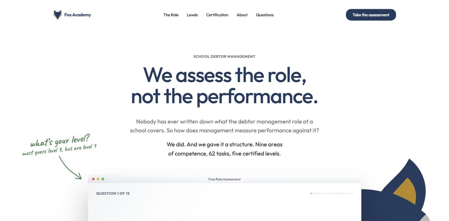 Fox Academy website